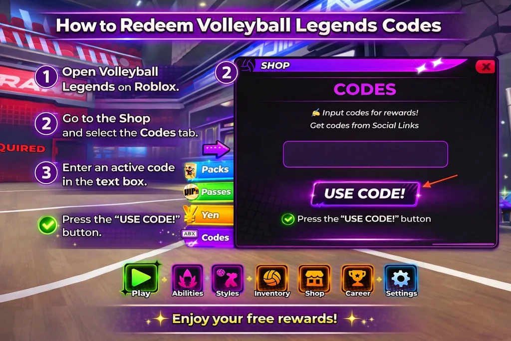 volleyball legends codes